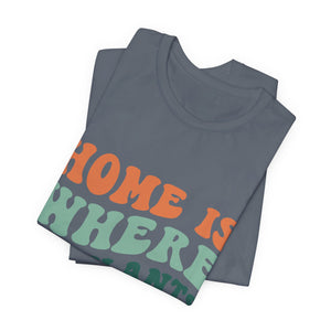 Home is Where My Plants Are, Groovy T-Shirt, Plant Lover Gift, Gardener Shirt - Cambridge Bee