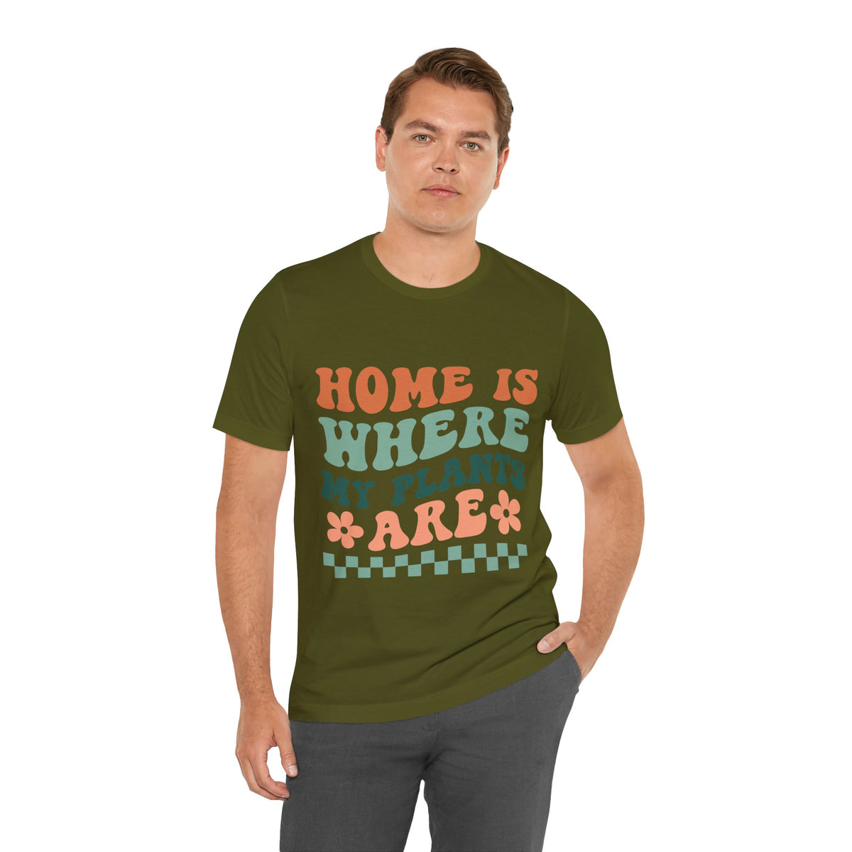 Home is Where My Plants Are, Groovy T-Shirt, Plant Lover Gift, Gardener Shirt - Cambridge Bee