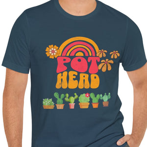 Pot Head T-Shirt, Plant Lover Gift, Crazy Plant Lady, Plant Mom, Gardener Shirt - Cambridge Bee