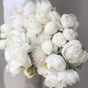 Elegant Enchantment: White Peonies Bouquet - Cambridge Bee